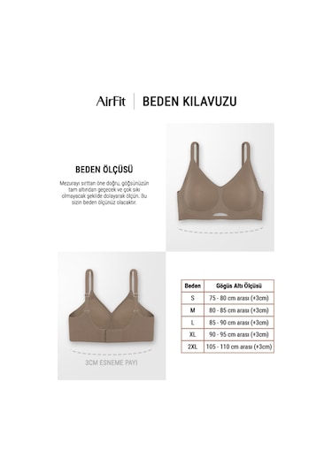 Auw Balensiz Dikişsiz Görünmez Sütyen - Airfit Gri