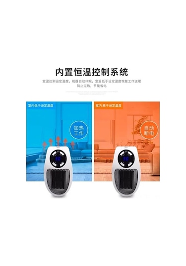 Pazly Mini Taşınabilir Seramik Isıtıcı - 500w Hızlı Isıtma, Dijital Termostat, 1-12 Saat Zamanlayıcı, Ofis/yatak Odası İçin