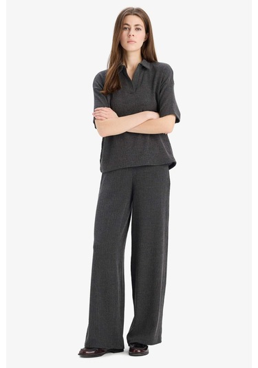 DeFacto Wide Leg Geniş Paça Bürümcük Pantolon E3232AX25SPAR148