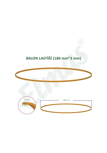 180 X 3 Mm Elmas Ambalaj Lastiği 5 Paket X 1000 Gram