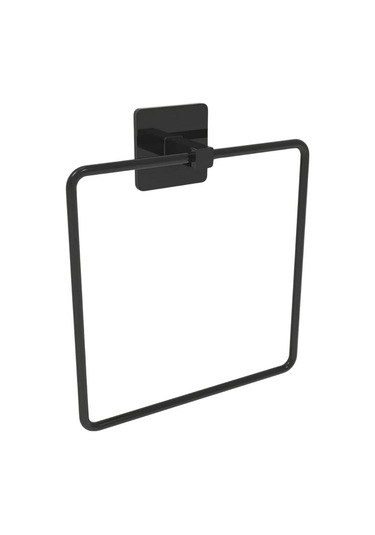 Buffer Kendiliğinden Yapışkanlı Siyah Paslanmaz Metal Kare Havluluk Metalik