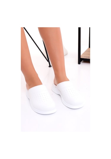 Hipokrat Hp600 Ortopedik Sabo Terlik Doktor Hemşire Hastane Aşçı İş Terliği Beyaz