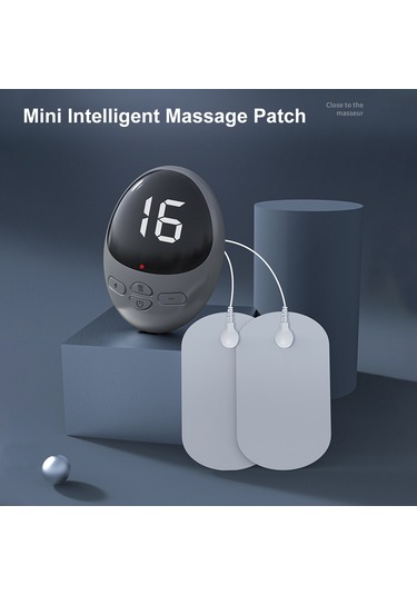 Teltree Taşınabilir Ems Boyun Masaj Aleti - 6 Mod, 16 Kademe Şarj Edilebilir Sarı Model + 2 Yapışkan Ped Sarı