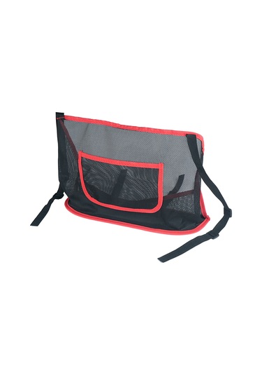 Wezone Araba Koltuk Arası Mesh Depolama Çantası - Katlanabilir, Kırmızı/siyah Kenar Seçenekli 41x26x11.5cm