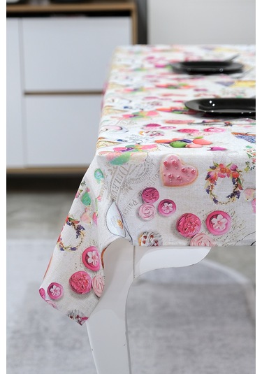 Sufre Sıvı Geçirmez Masa Örtüsü Sofra Bezi Sofra Örtüsü Piknik Örtüsü Macaron