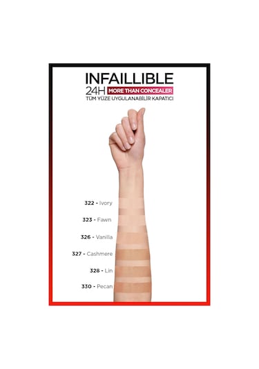 L'Oreal Paris Infaillible Tüm Yüze Uygulanabilir Kapatıcı 330 Pecan