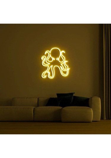 Twins Led Ahtapot Figürlü Neon Tabela Kırmızı Model:model:23703366 Kırmızı