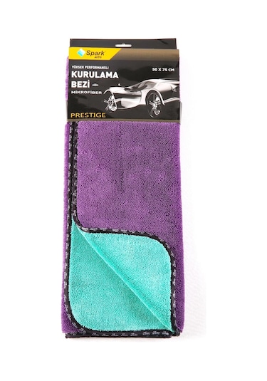 2 Adet Spark 2318 Prestige Mega Boy Mikrofiber Oto Kurulama Ve Temizlik Tank Bezi 50x75 Cm.
