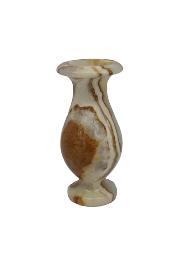 Oniks Doğal Taş Lale Vazo - Şık Ve Doğal Dekorasyon