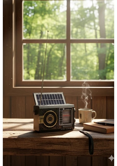 Blackbird Siyah Ktf-1481 Güneş Enerjili Fenerli Taşınabilir Radyo Usb/tf Kart Destekli - Kamp Işıkl