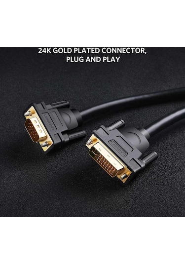 Ugreen Dvı 24+5 To Vga Dönüştürücü Görüntü Aktarma Kablosu 1.5 Me