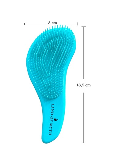 Land Of Myth LOM11011 Dolaşık Saç Açma Kolay Saç Düğüm Çözücü Tarak Mavi