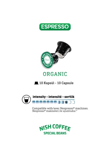 Nish Capsule Coffee, Organic Density No 8 55 G Kapsül Kahve