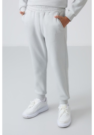 Tommy Life Taş Pamuklu Kalın İçi Tüylü Yumuşak Dokulu Standart Fit Nakışlı Erkek Çocuk Eşofman Takım - 11249 Taş Rengi Taş