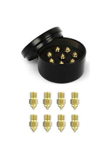 Dofolink Creality Bakır Nozzle Seti, 0.25-0.8mm Çapları, 300 C Isı Dayanımı, Ender-3/5/cr-10 Serileri İçin Fdm Filamentler İle Uyumlu