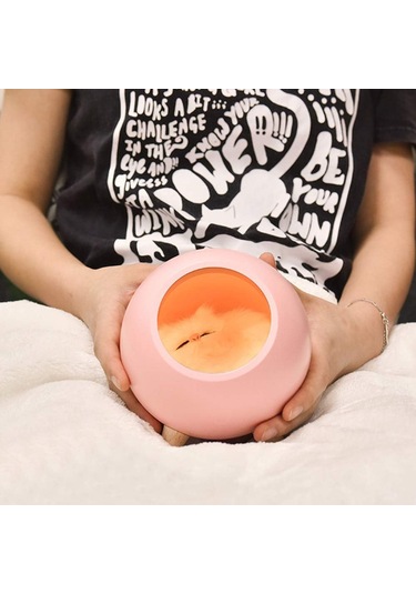 Gece Işığı, Sevimli Kedi Gece Işığı, Otomatik Kapalı İşlevli Enerji Tasarruflu Yumuşak Gece Işığı 5.90-ros Soğuk Beyaz