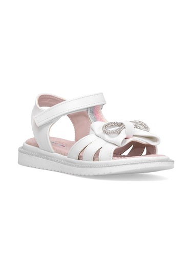 Elit J-f-600-25y Filet Kız Çocuk Düz Sandalet Beyaz Beyaz