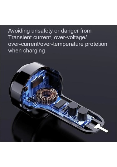 Novahub 38w Hızlı Şarj Usb-c Araç Şarj Cihazı, Pd 20w Qc3.0, Tüm Cihazlarla Uyumlu, 72x33mm, Mutfunye