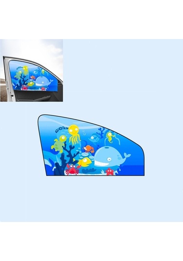 Araba Karikatür Manyetik Güneşlik Güneş Koruyucu Teleskopik Katlanabilir Güneşlik, Boyut: Sürüş Sualtı Dünyası