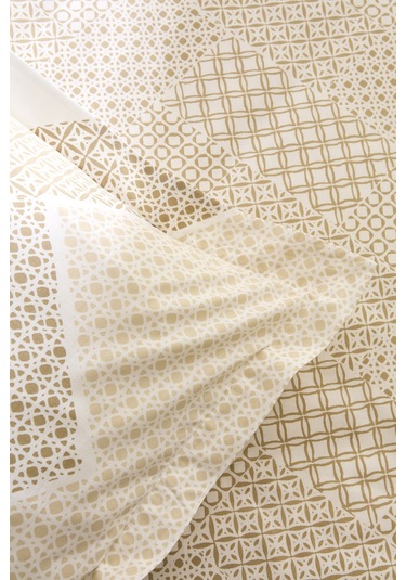 Kaşmir Home Flavo %100 Pamuk Çift Kişilik Nevresim Takımı Bej Bej