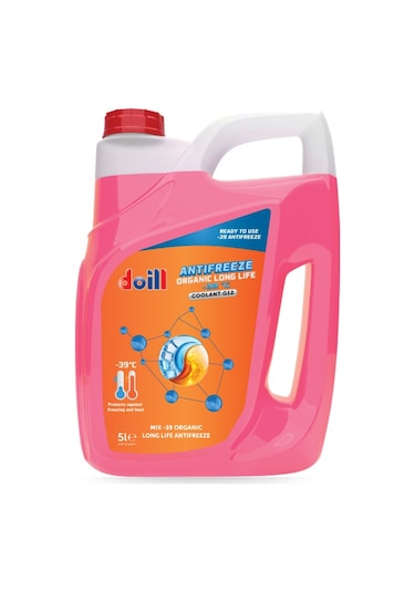 -39 / -40 Derece Hazır Karışım 5 Litre Kırmızı Organik Antifriz - G12 Üretim Yılı: 2025 Kırmızı