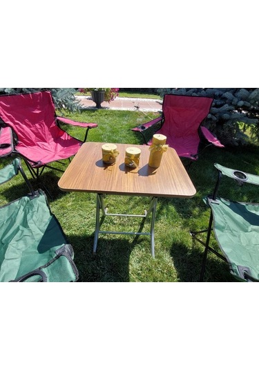 Antrasit Mermer Desenli Katlanabilir Masa 60 60 Diğer