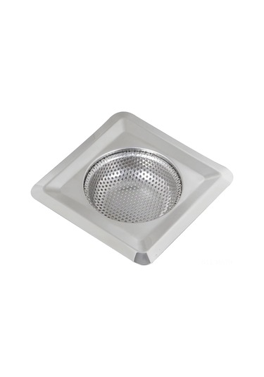 Ximistore9 11.5cm Kare Delikli Paslanmaz Çelik Mutfak Lavabo Filtresi Su Tüpü Gümüş