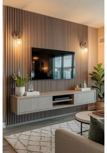 Akupanel Flex 60x245 Cm Meşe Renk Akustik Ahşap Duvar Paneli Meşe