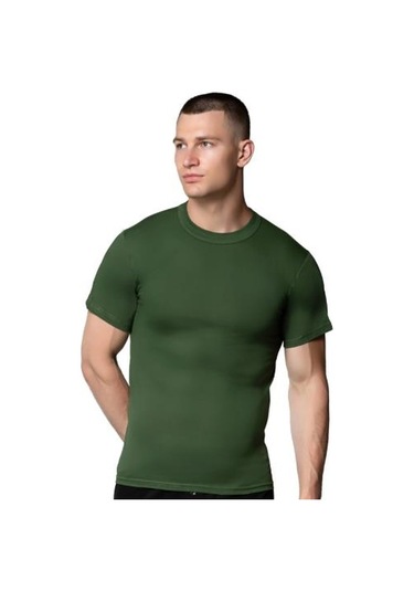 12 Li Paket Cihan Yıldız Erkek Renkli Kısa Kol Sıfır Yaka Atlet 2005 Yeşil