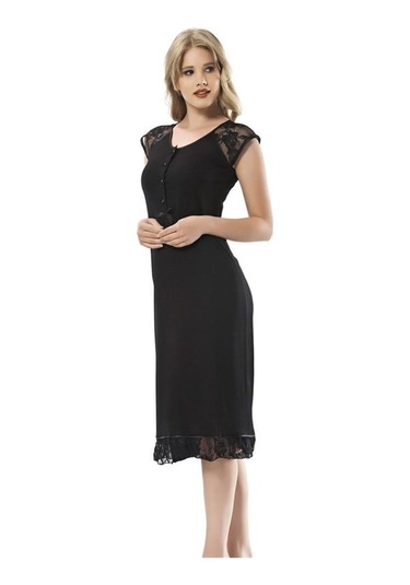 Türen 3123 Gecelik - Siyah Siyah