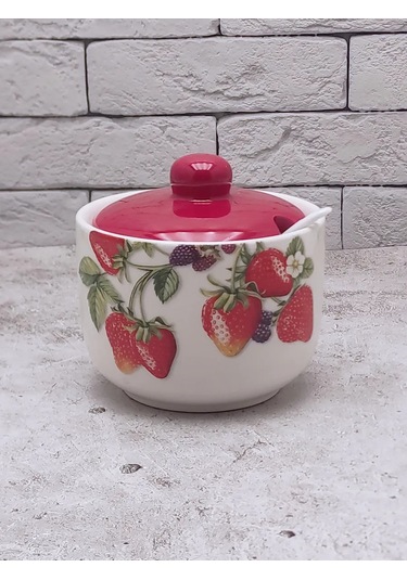 Rosenberg Kapaklı Ve Kaşıklı Şekerlik, 500 Ml 374239855 Kırmızı