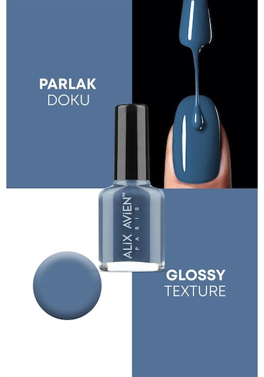 Alix Avien Berrak Mavi Oje 111 Yüksek Pigmentli Uzun Süreli Kalıcılık Hızlı Kuruma Nail Lacquer 111