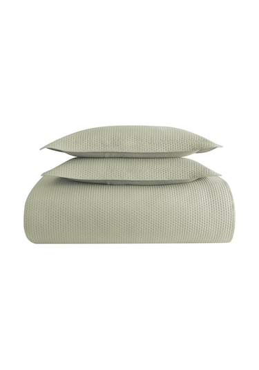 Linens Mist Çift Kişilik Yatak Örtüsü Seti Açık Yeşil Açık Yeşil