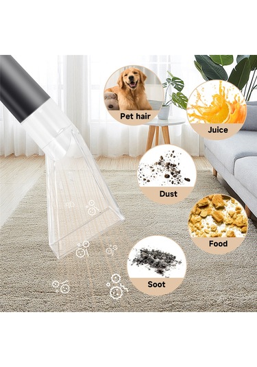 Leasetake Çıkarma Aleti Büyük Şeffaf Başlık Döşeme Ve Halı Temizliği İçin, Taşınabilir Çıkarıcılar İçin Araba Detaylandırma Vakum Çubuğu B