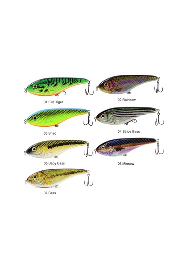 Yuntech01 15 Cm Abs Yumuşak Yem Sazan Balığı İçin Suda Dikenli 81g Stripe Bass Modeli