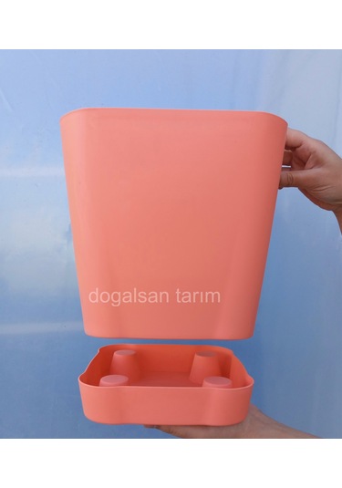 8,8 Lt Safir Saksı Kare Saksı Dekoratif Saksı Renkli Çiçek Saksı