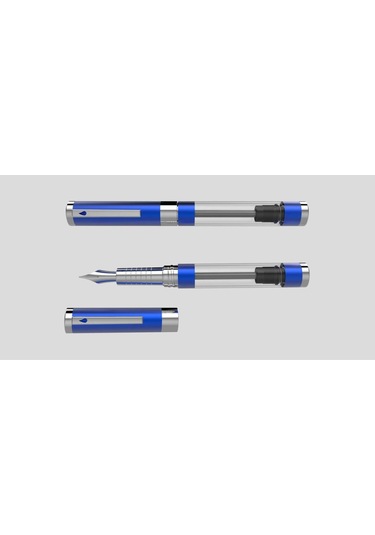 Diplomat D40550025 Nexus Demo Mavi Krom Dolma Kalem, Medium Uç Çok Renkli