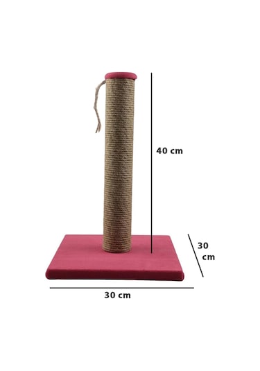 Pribor Kedi Tırmalama Tahtası 40 Cm Bordo