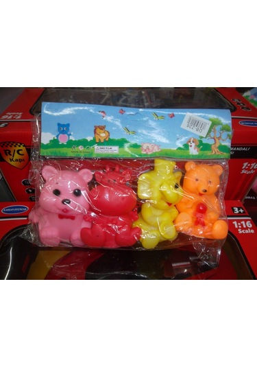 4'lü Renkli Banyo Oyuncağı Hayvanlar