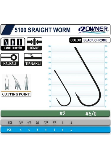 Owner 5100 Uzun Kunç Palamut Lüfer Iğnesi