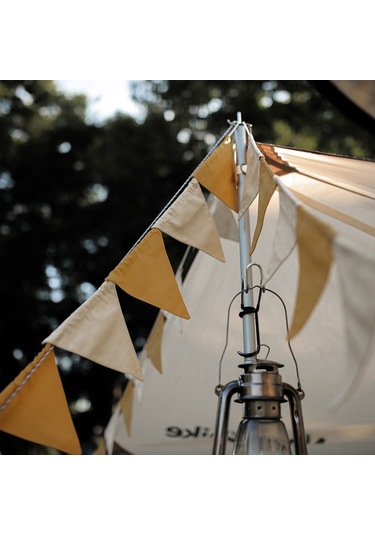 Monyee Kamp Bayrağı Triko Pamuk 10 Adet Sarı-kahverengi 6.2m Teli 18x16.5cm Renkli Çadır Bayrakları Çok Renkli