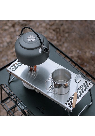 Samdoo Stainless Steel Çadır Masası - Fırın Uyumlu, Isı Yalıtımı, Kolay Kurulum, Çekmeceli Saklama Çantası İle Taşınabilir Kamp Aksesuarı Çok Renkli