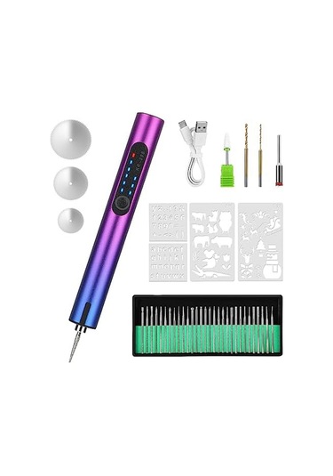 Elektrikli Gravür Kalem Seti, 36 Uçlu, Cam Oymacılığı İçin Kendin Yap Kalem