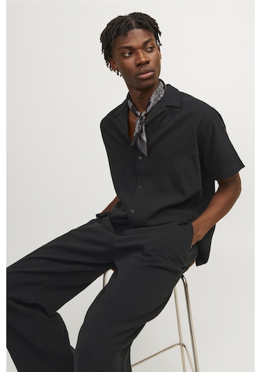 Jack & Jones Erkek Gömlek 12255781 Siyah Siyah