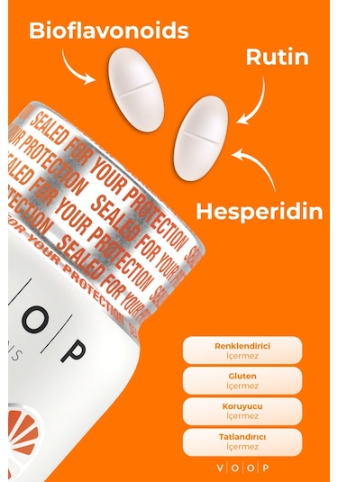 VOOP Vitamin C + Turunçgil  Bioflavonoidleri 1000 mg 30 Tablet