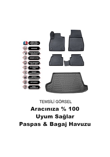 Volvo Ex40 2023+ Araca Özel Lüx 3d Paspas Ve Bagaj Havuzu