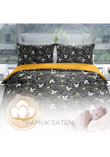 Cattleya Serenity 3D Pamuk Saten Çift Kişilik Nevresim Takımı Çok Renkli