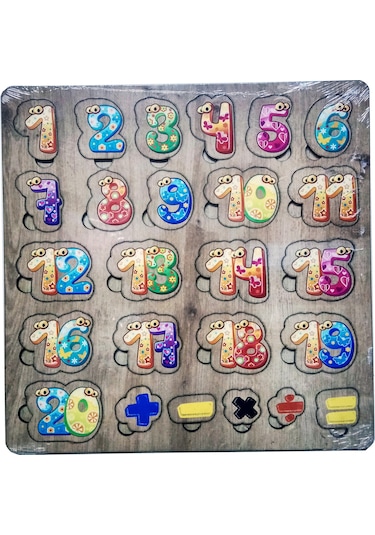 Hayal Ahşap Tutmalı Bul Tak Yapboz Sayılar