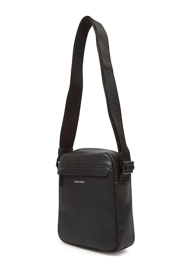 Erkek Fermuarlı Ön Cepli Ayarlanabilir Kayışlı Siyah Omuz Çantası Lv04d3083g-ub1-8791 Siyah