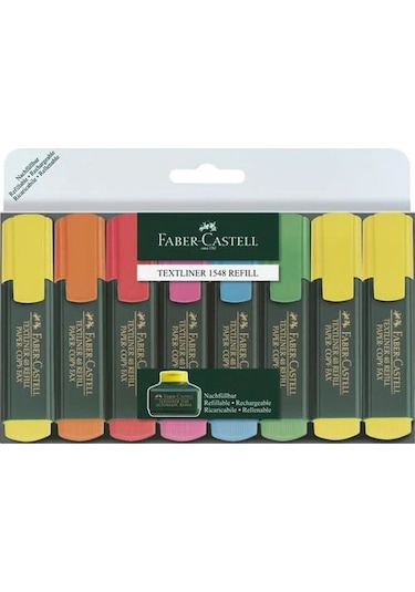 Faber-Castell Fosforlu 6+2 Kalem Seti 8'li Çok Renkli